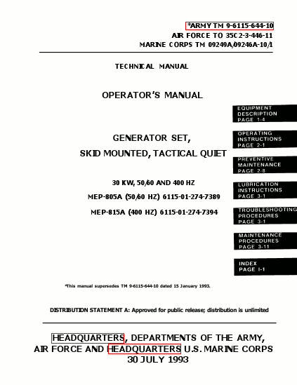 TM 9-6115-644-10 Technical Manual